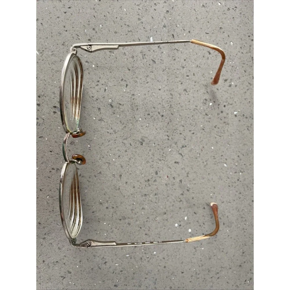 Luxottica Italy LU 1292 T293 50-18-135 Gold Eyeglasses Frames ONLY Full Rim Oval